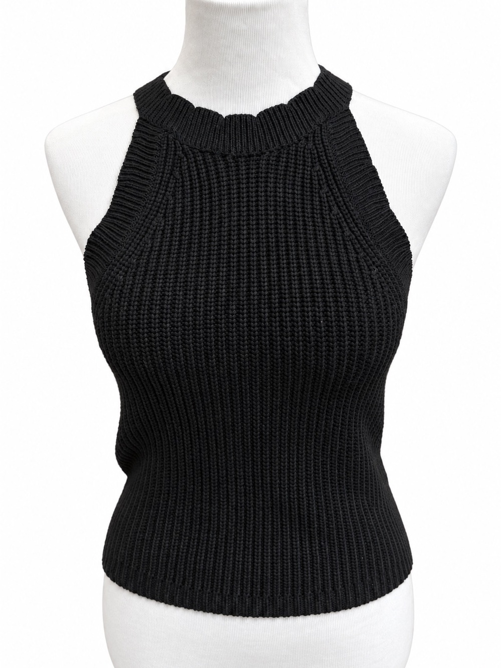 Z Supply Black Ribbed Halter Tank Medium